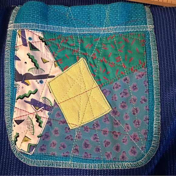 Vintage Canvasbacks Lutton & Horsfield Cardigan Button Up Patchwork Women’s XS - Picture 8 of 12